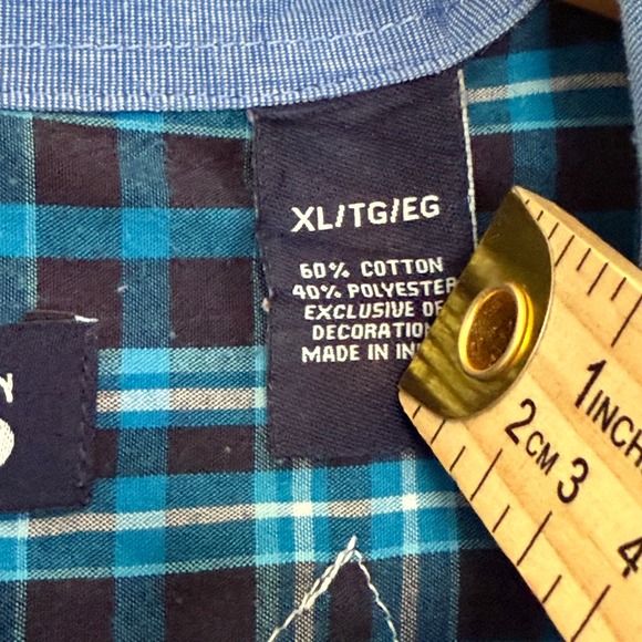 Upcycled Rugrats Cartoon Button Down Shirt XL Plaid DIY 90s Y2K Style Grunge - Picture 5 of 7